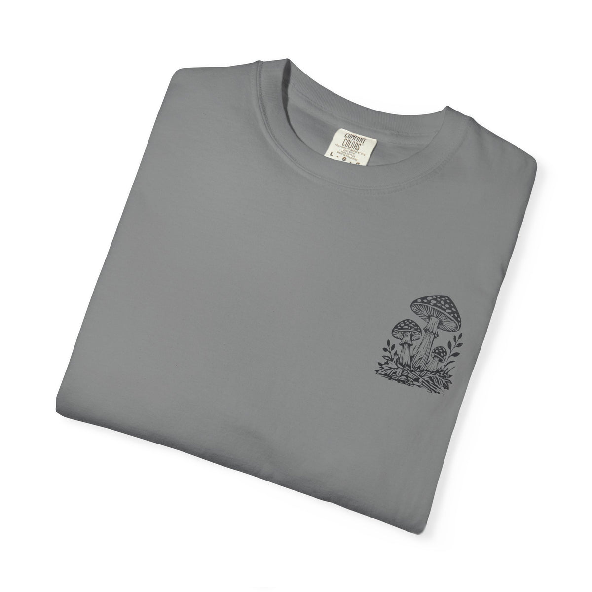 Mushroom Graphic T-Shirt — Botanical Fungi Chest & Back Print