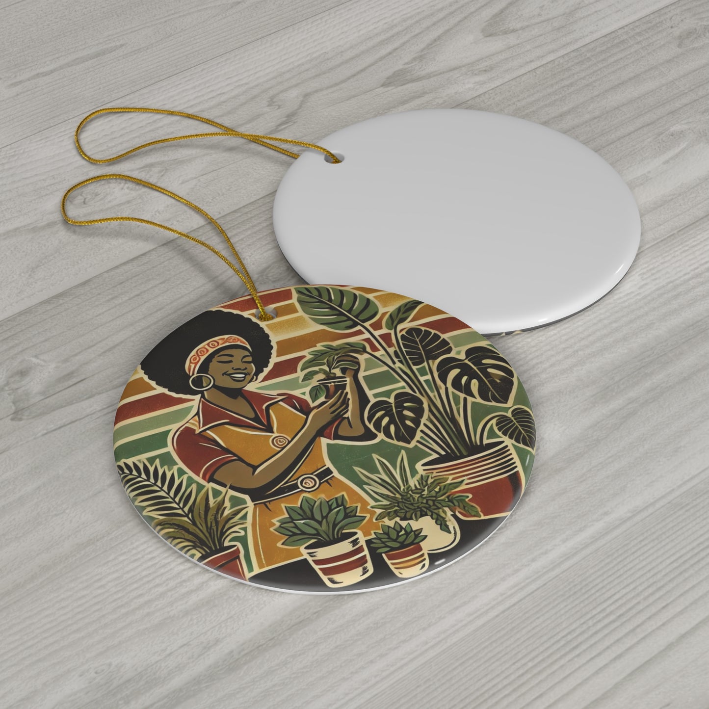 Plant Mama Ceramic Ornament