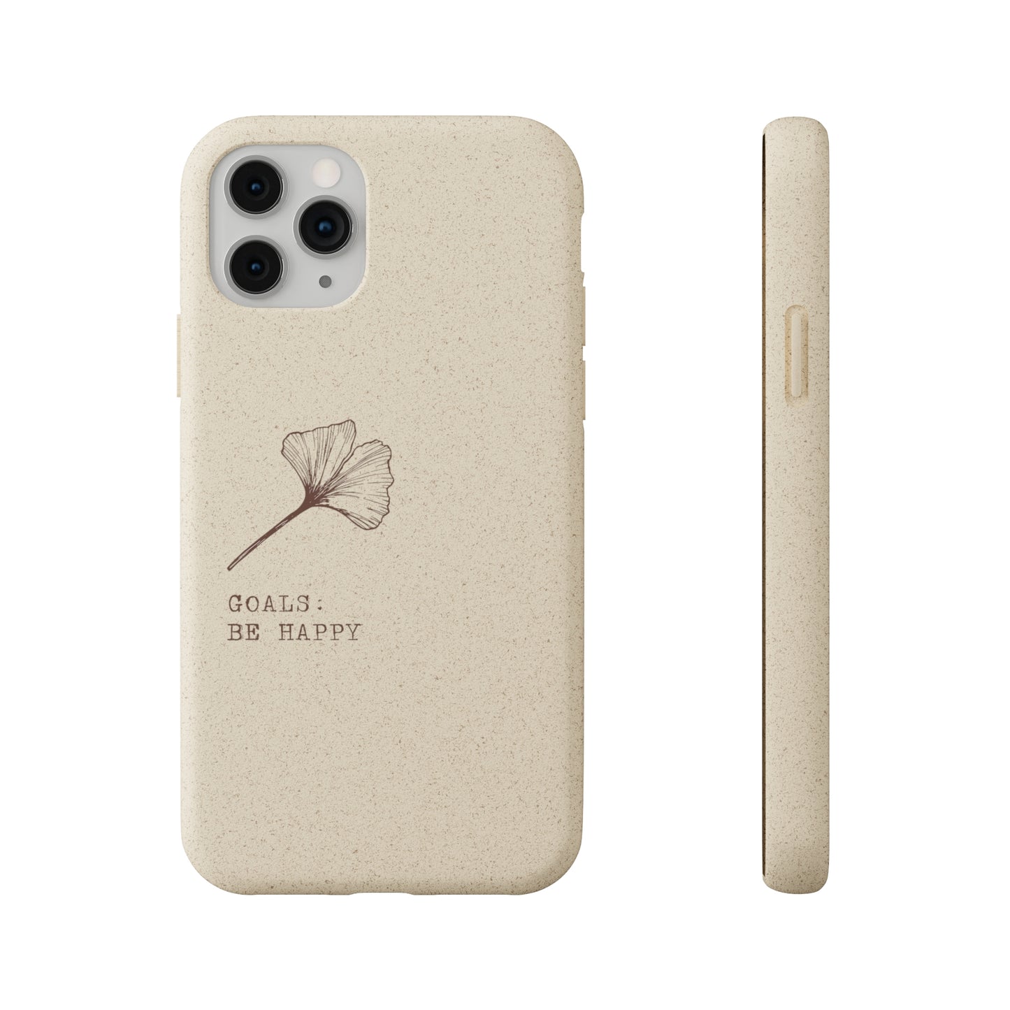 Be Happy Plant Themed Biodegradable Phone Case