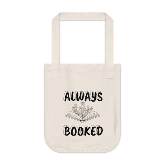 Book Lover Organic Canvas Tote Bag