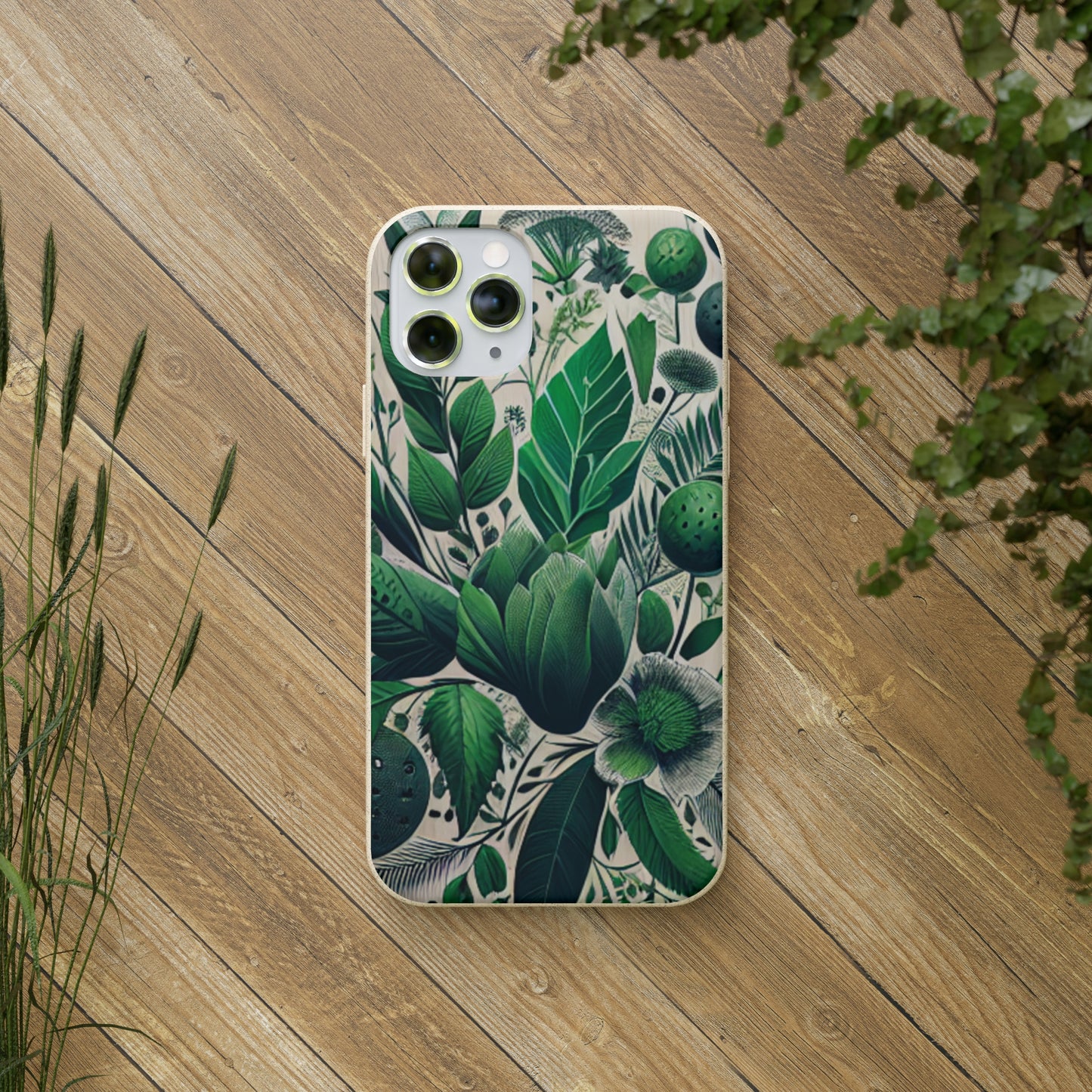 Green Plant Themed Biodegradable Phone Cases