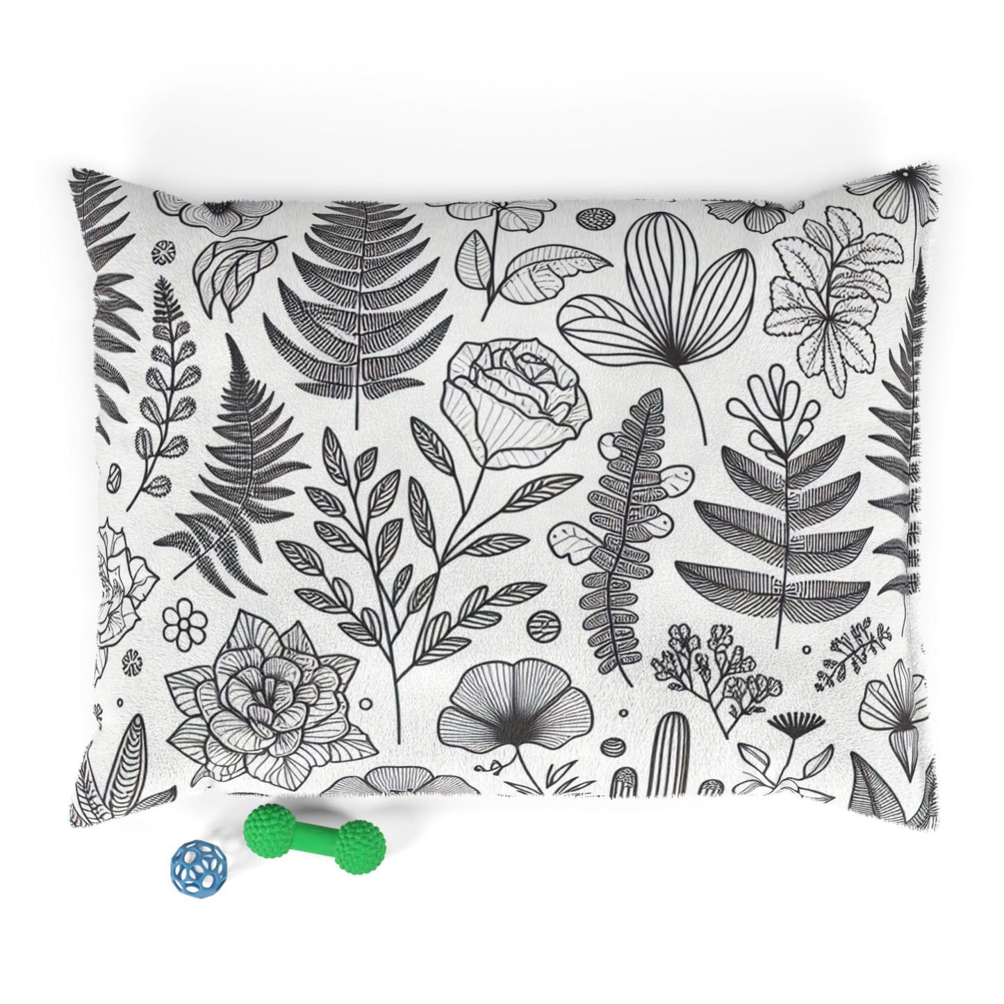 Plant Print Pet Bed