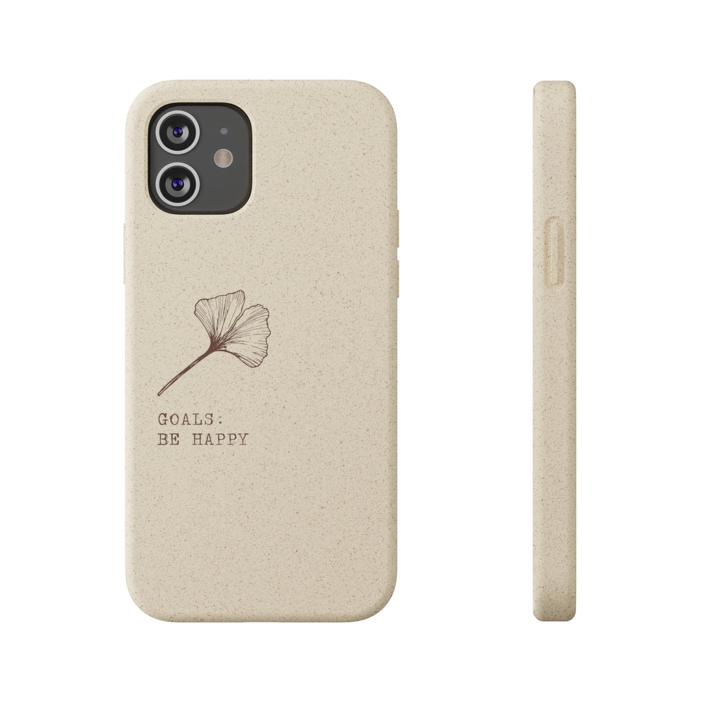 Be Happy Plant Themed Biodegradable Phone Case