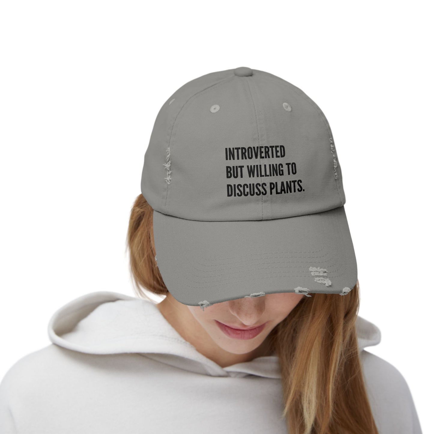 Plant Introvert Unisex Distressed Cap