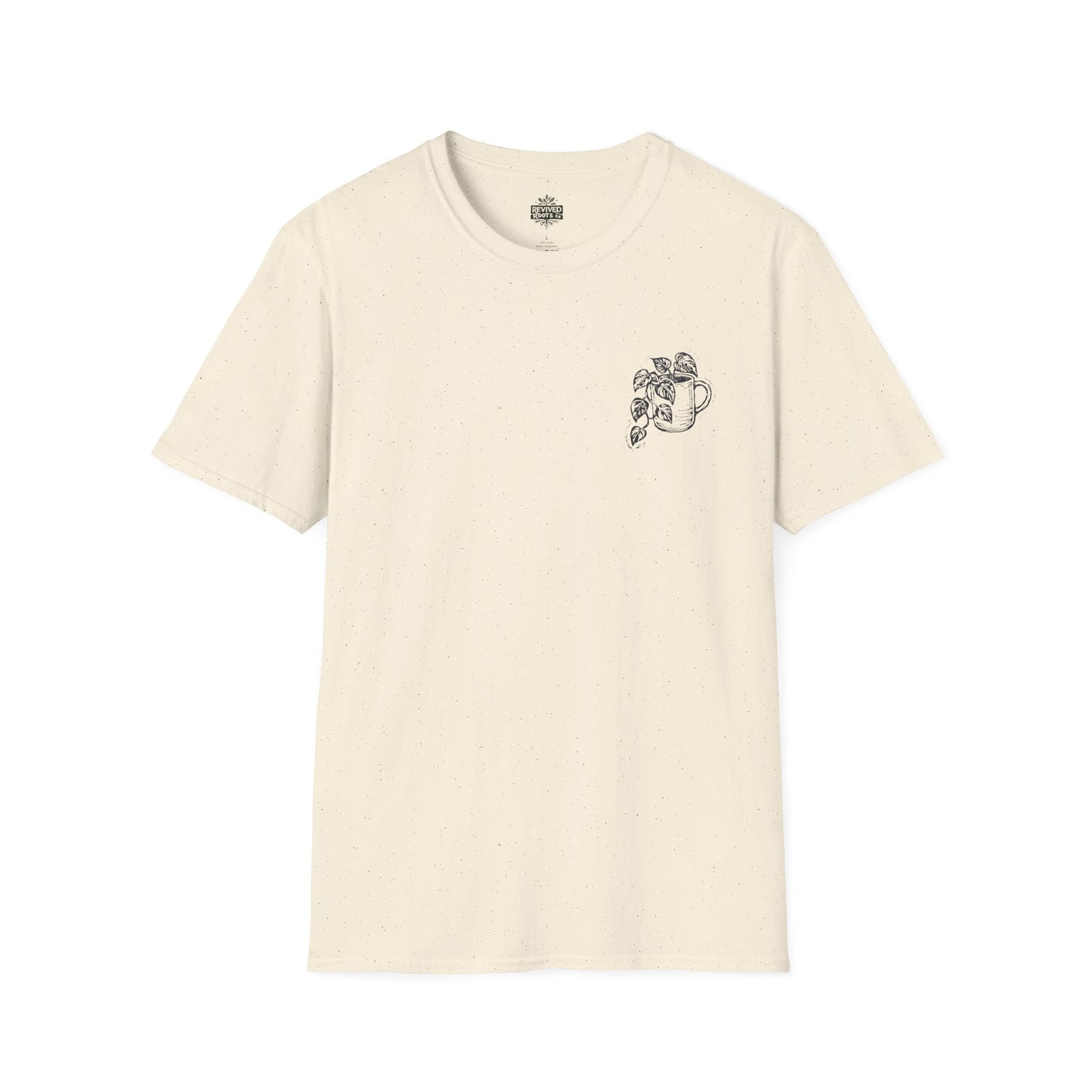 Minimal Potted Plant T-Shirt — Small Chest Botanical Mug Illustration