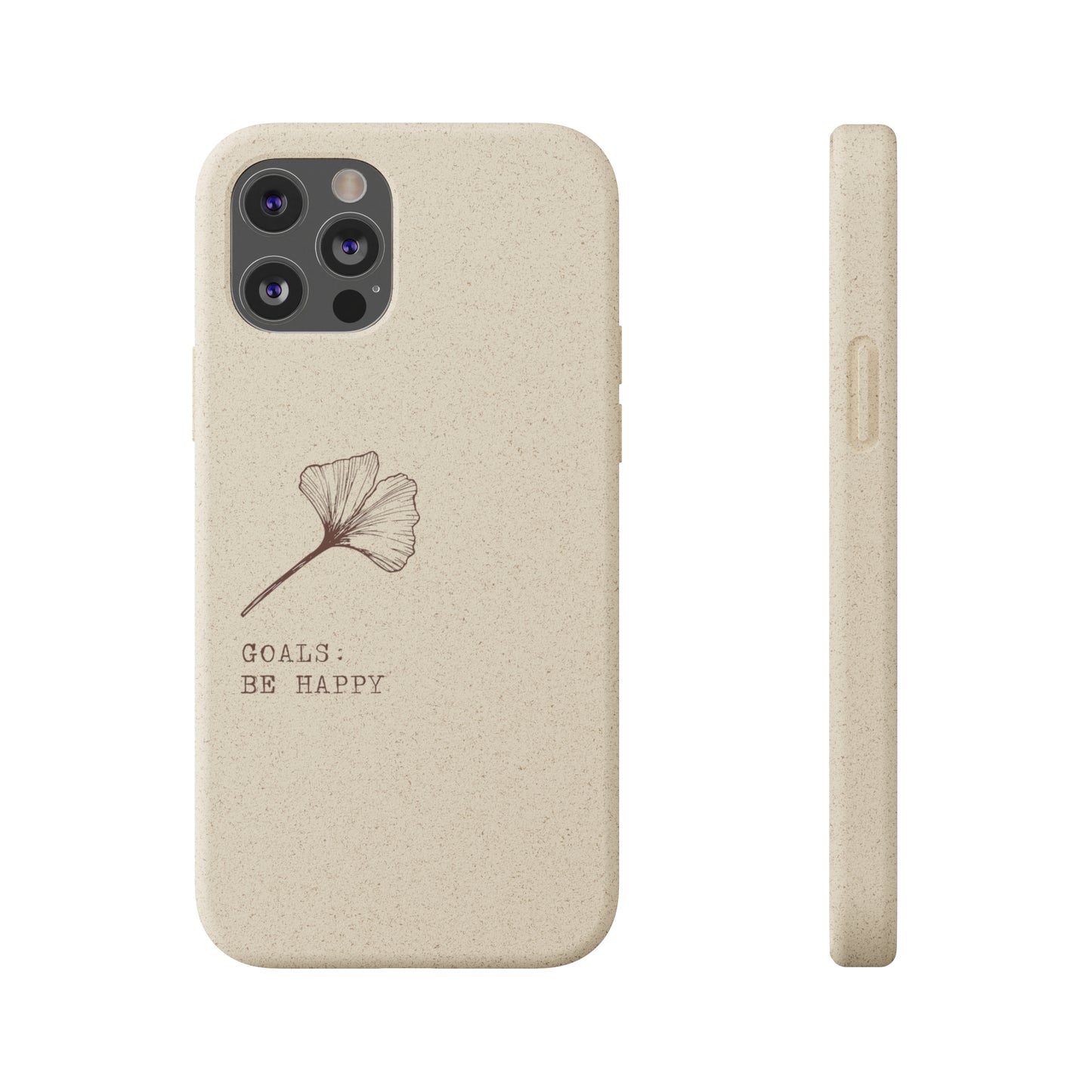 Be Happy Plant Themed Biodegradable Phone Case