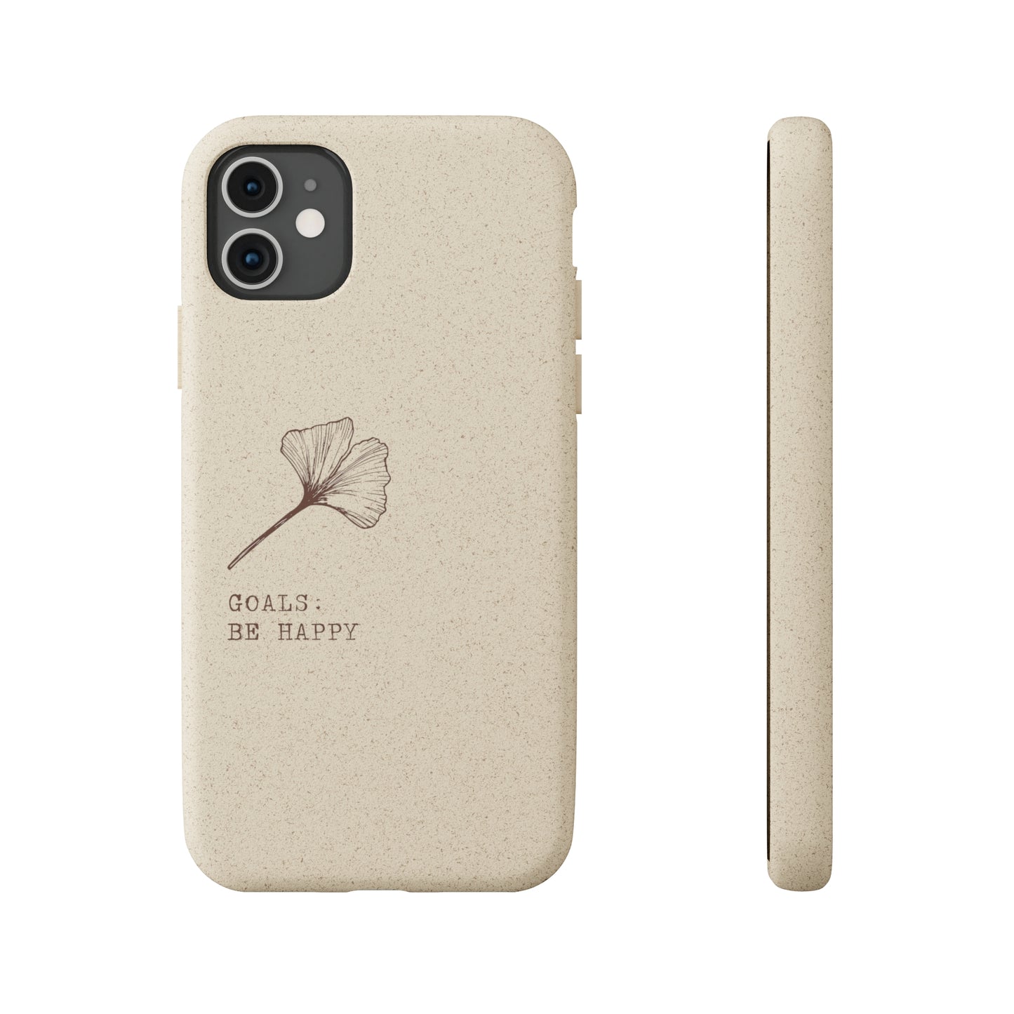 Be Happy Plant Themed Biodegradable Phone Case