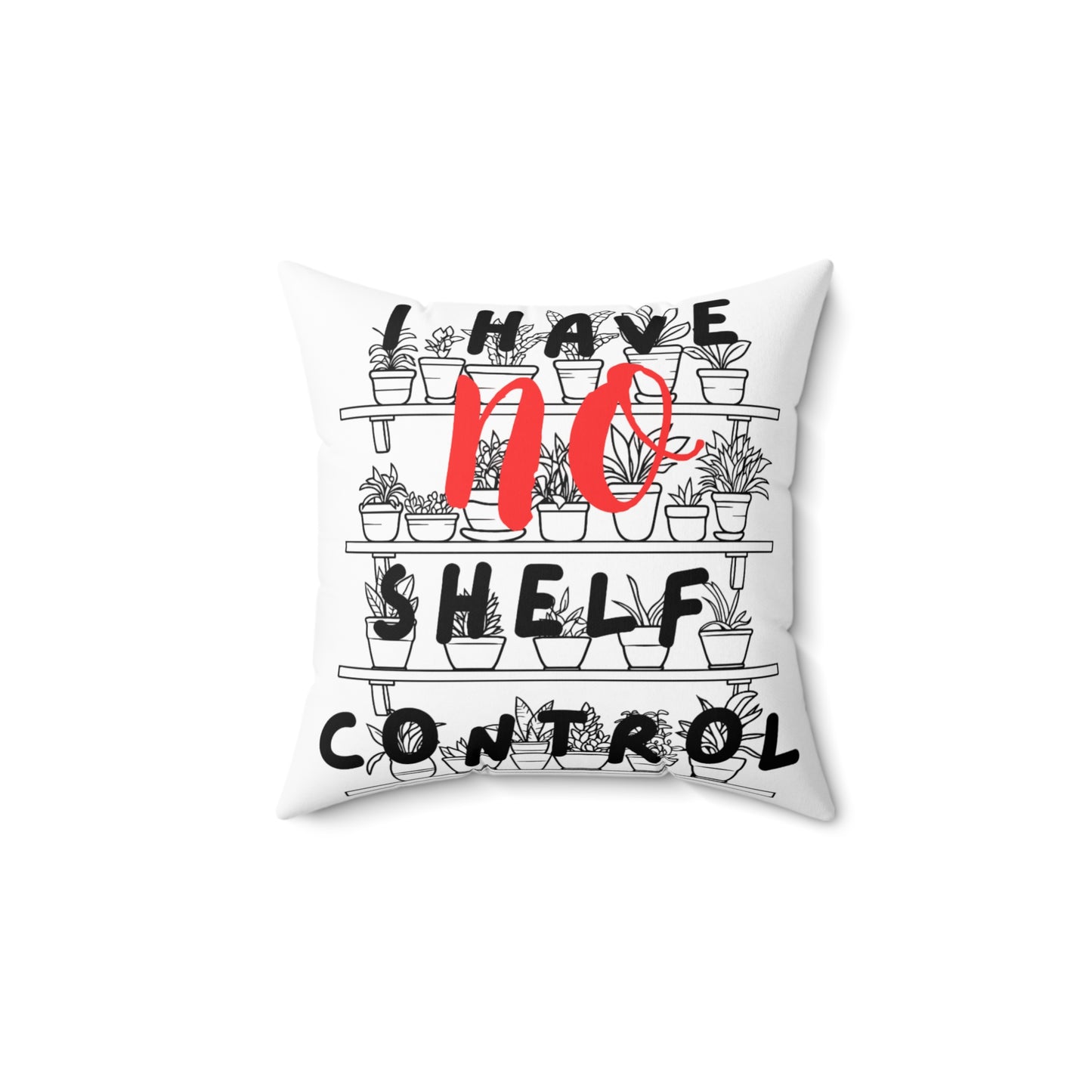 Punny Plant Themed Spun Polyester Square Pillow