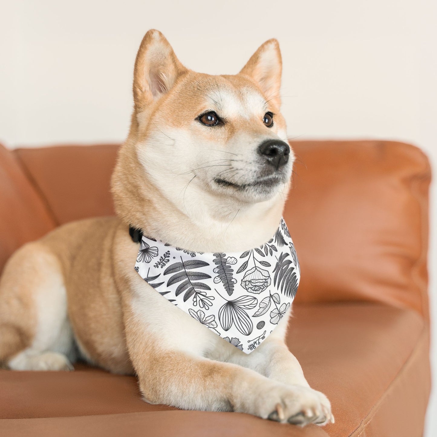 Plant Themed Pet Bandana Collar