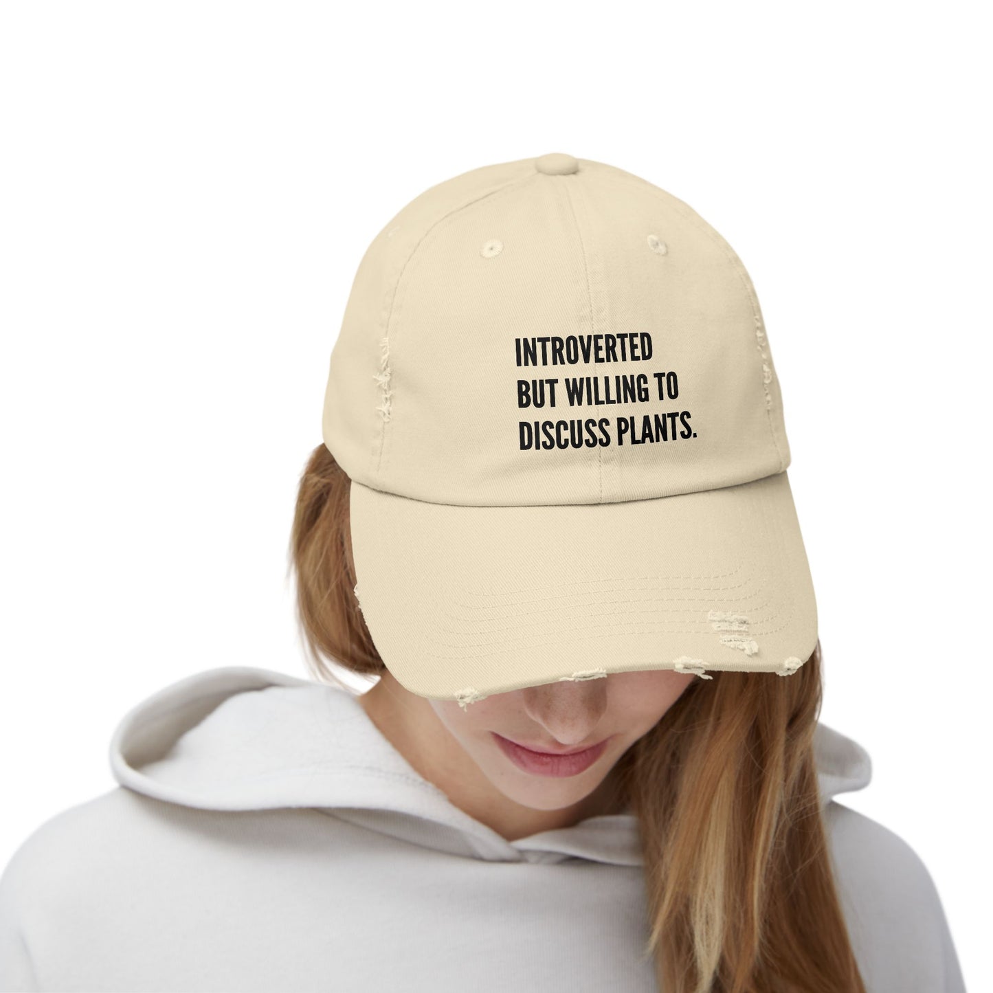 Plant Introvert Unisex Distressed Cap