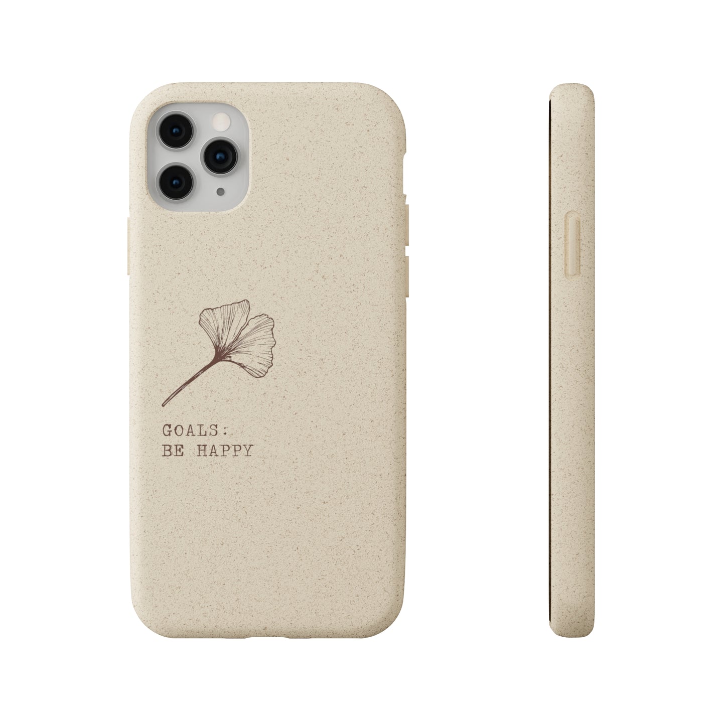 Be Happy Plant Themed Biodegradable Phone Case