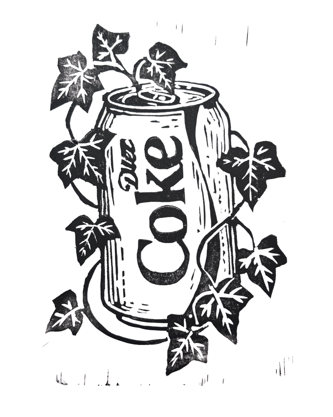 After Us - Original Linocut Print