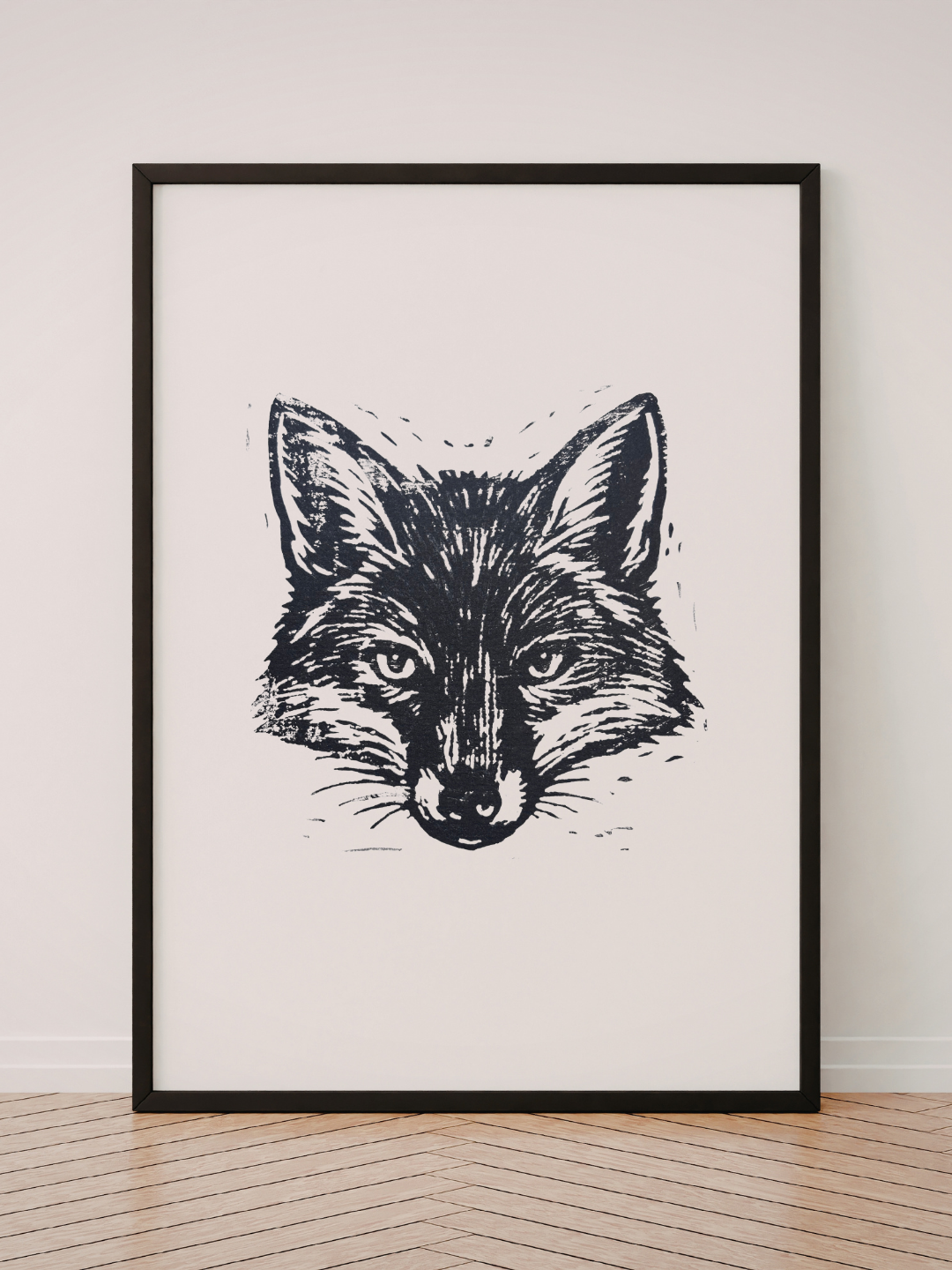 Woodland Watcher (Fox) - Original Linocut Print