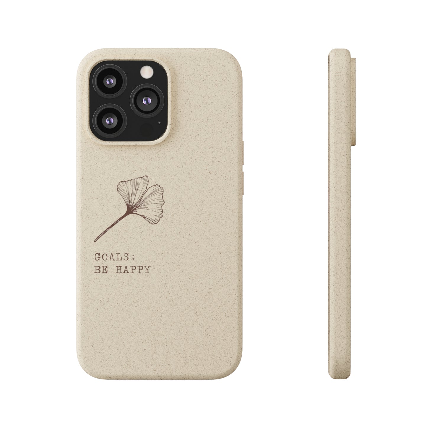 Be Happy Plant Themed Biodegradable Phone Case