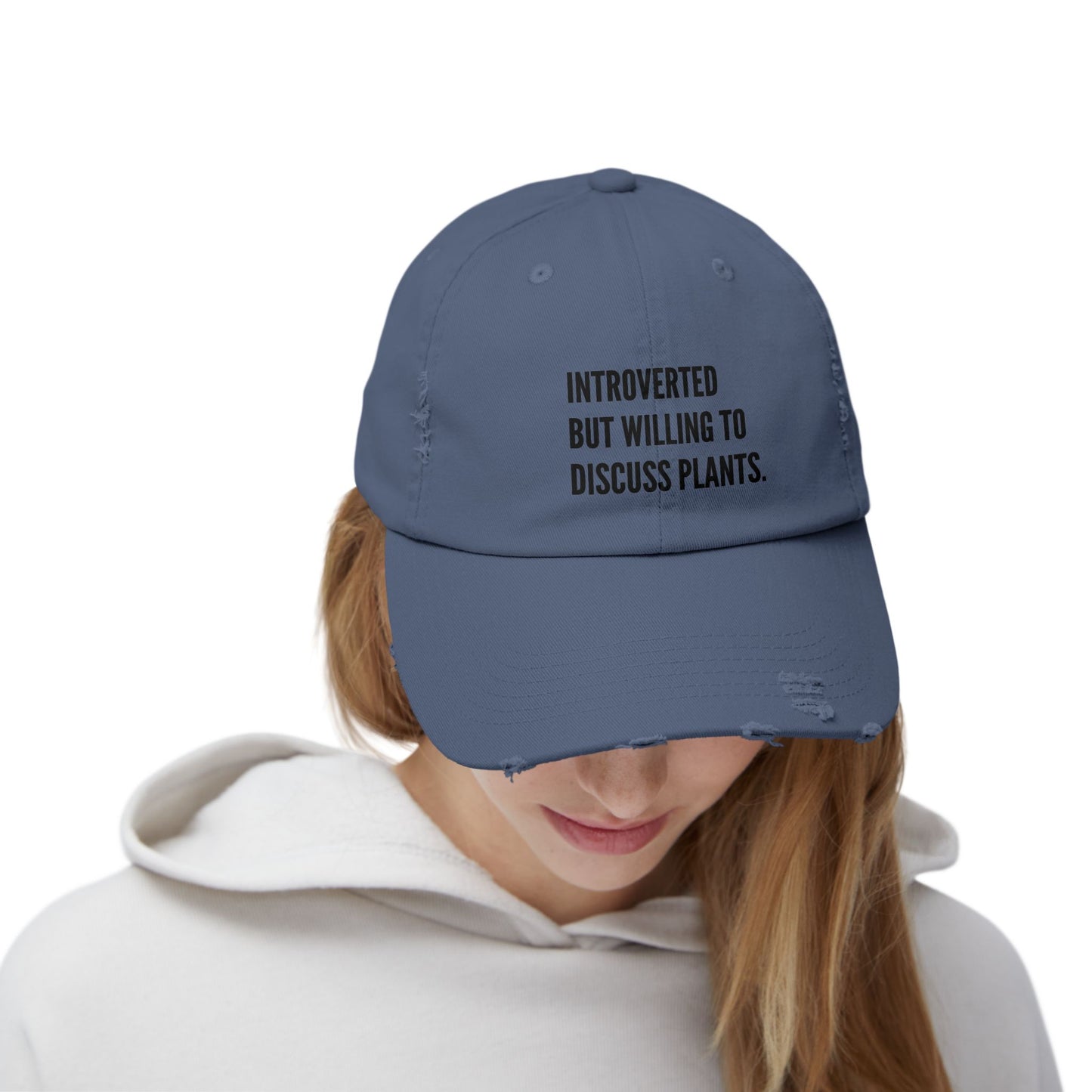 Plant Introvert Unisex Distressed Cap