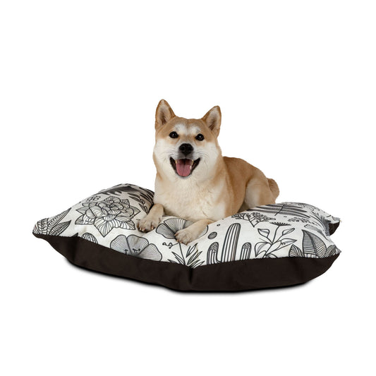 Plant Print Pet Bed