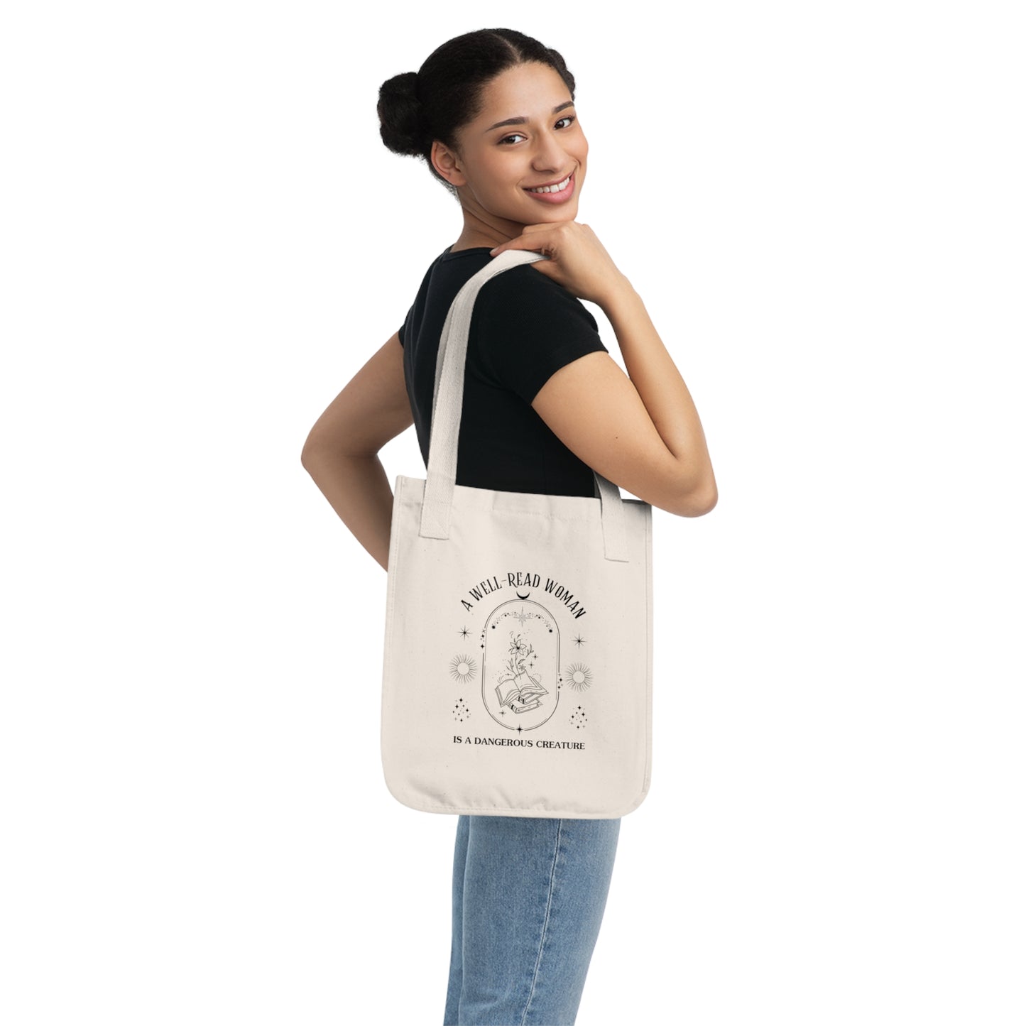 Book Lover Organic Canvas Tote Bag