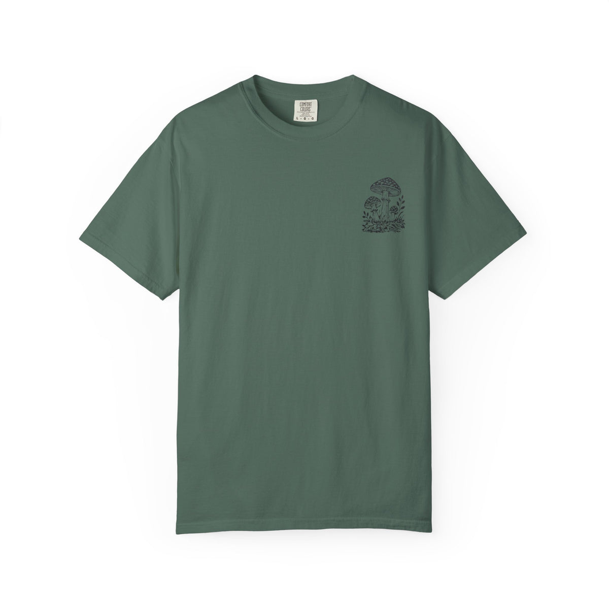 Mushroom Graphic T-Shirt — Botanical Fungi Chest & Back Print