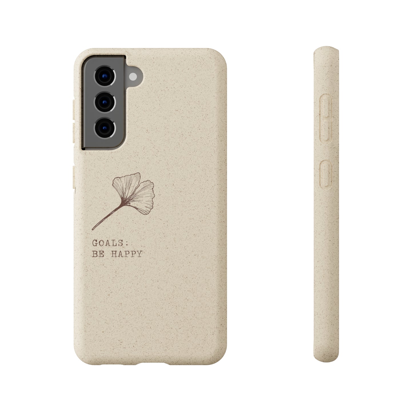 Be Happy Plant Themed Biodegradable Phone Case