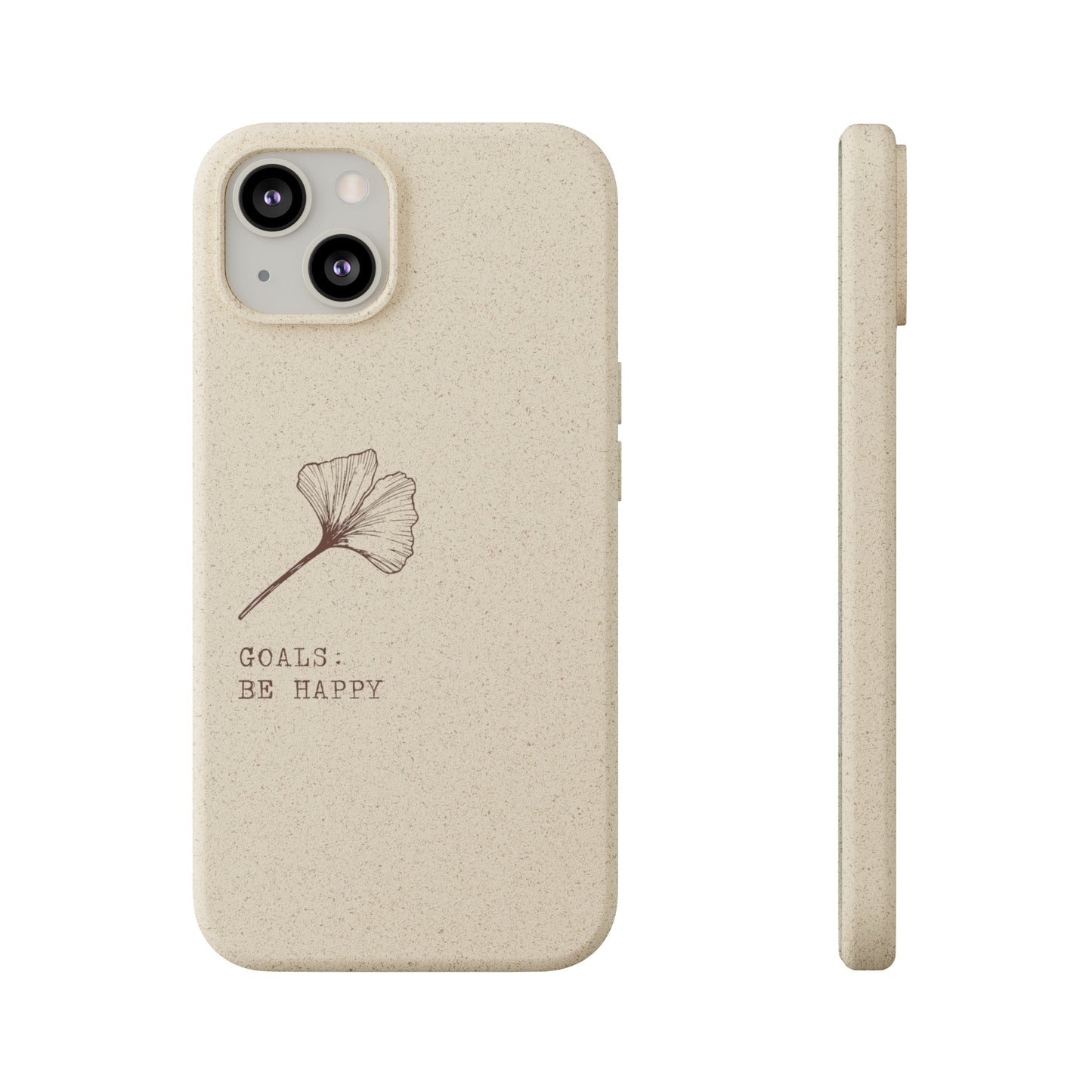 Be Happy Plant Themed Biodegradable Phone Case