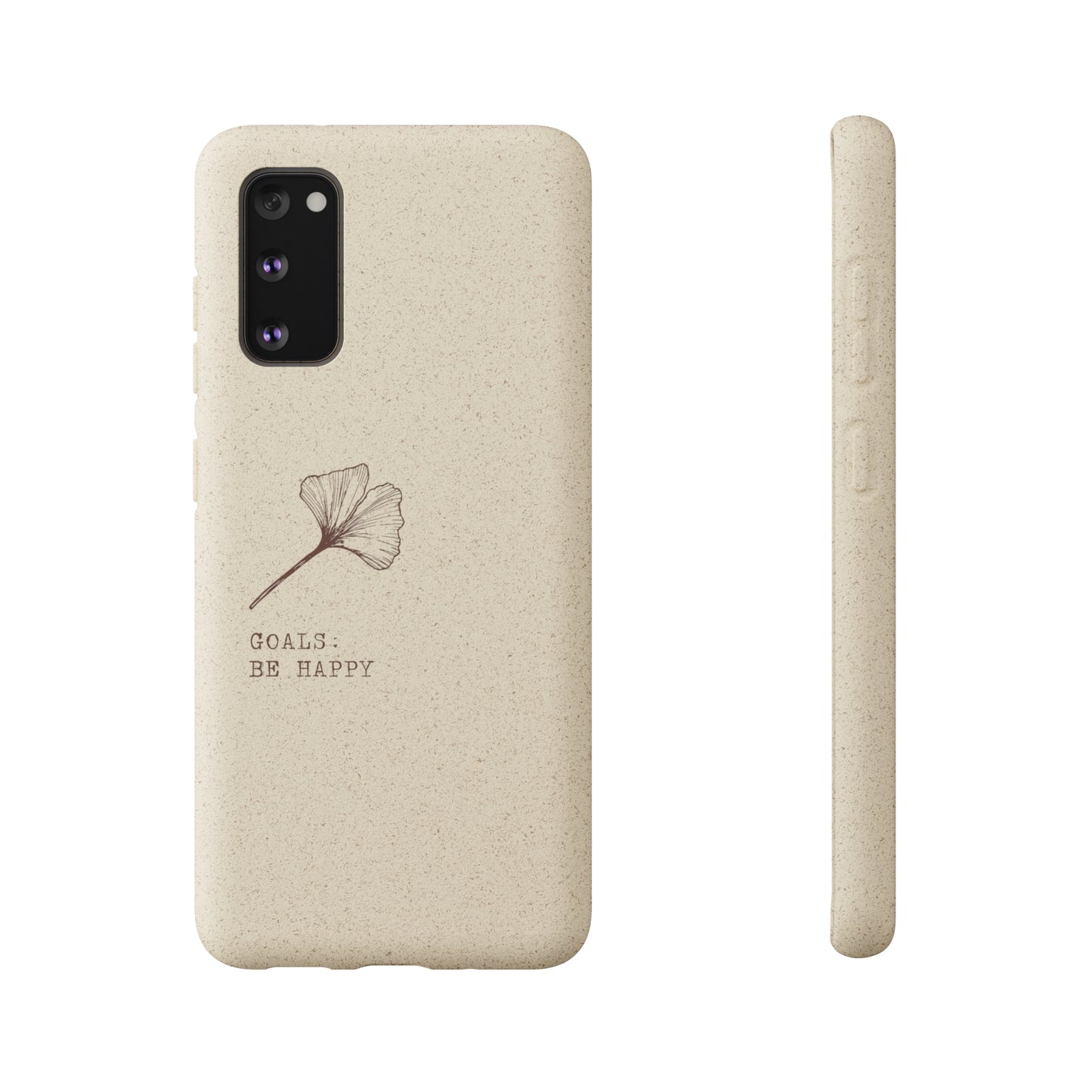 Be Happy Plant Themed Biodegradable Phone Case