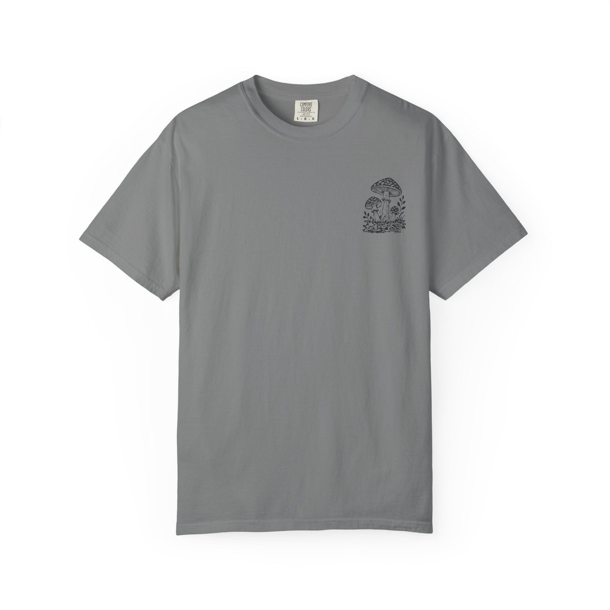 Mushroom Graphic T-Shirt — Botanical Fungi Chest & Back Print