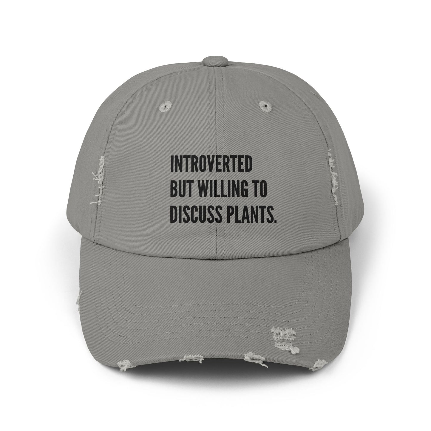 Plant Introvert Unisex Distressed Cap