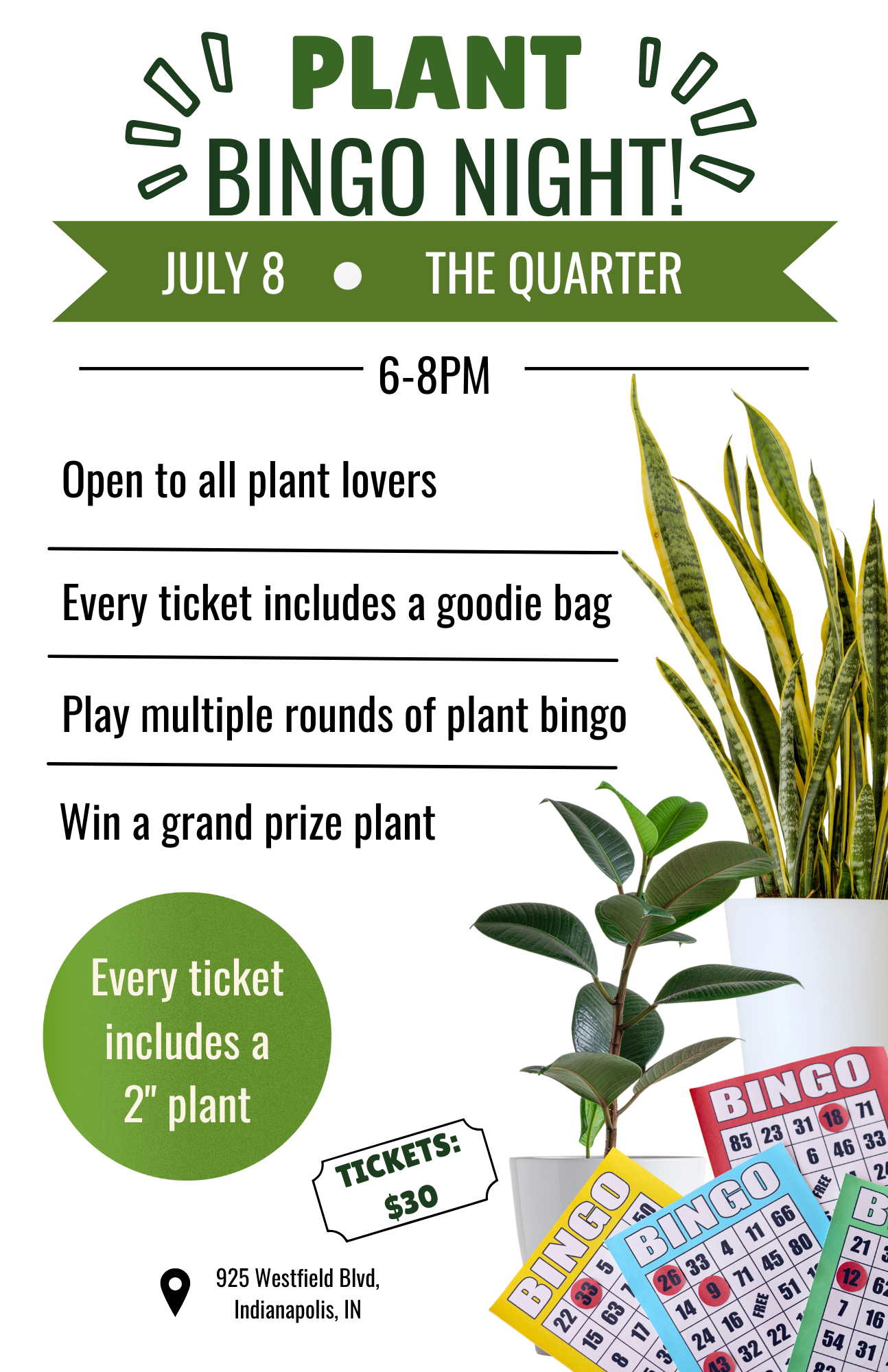 Plant Bingo Night Ticket – July 8th